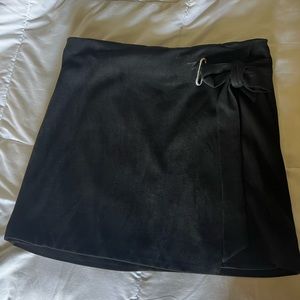 Black suede GB skirt